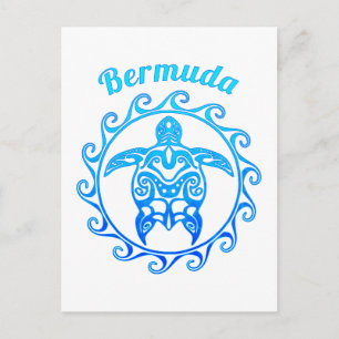 Cartão Postal Oceano Azul, Tartaruga Tribal Bermuda