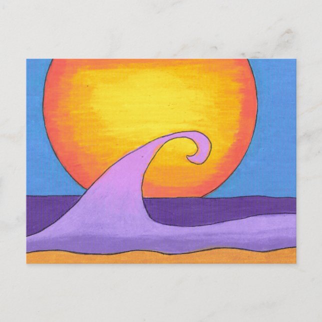 Cartão Postal Oceano de Paixão Roxo (Frente)