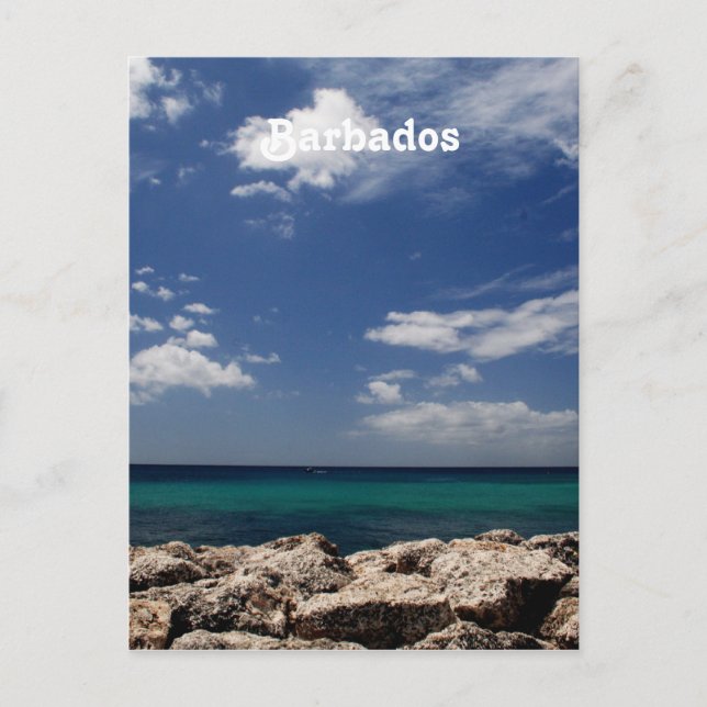Cartão Postal Oceano em Barbados (Frente)
