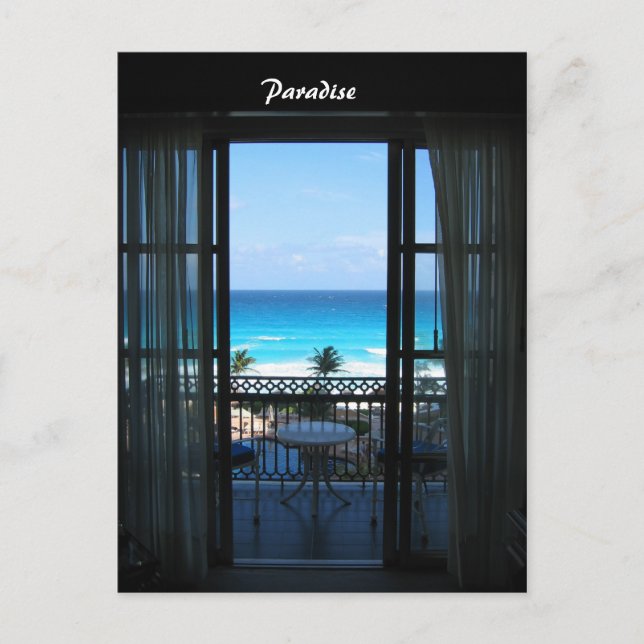 Cartão Postal Oceano em Cancún, México (Frente)