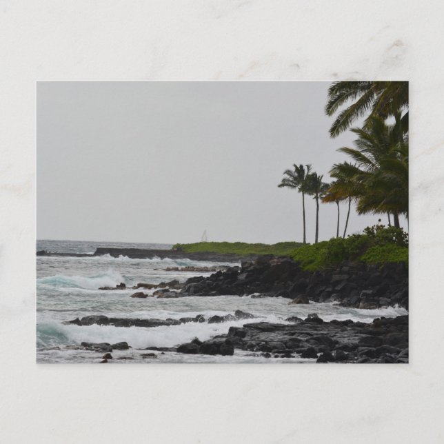 Cartão Postal Oceano em Poipu em Kauai (Frente)