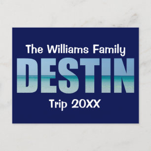 Cartão Postal Oceano Legal de praia de Destin Personalizado