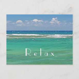 CARTÃO POSTAL OCEANO PACÍFICO NO HAWAII "CALMING BLUES AND GREEN