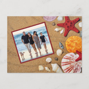 Cartão Postal Oceano Praia Férias Frigorífico Foco Foto