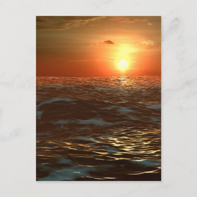 Cartão Postal Oceano Sunset (Frente)