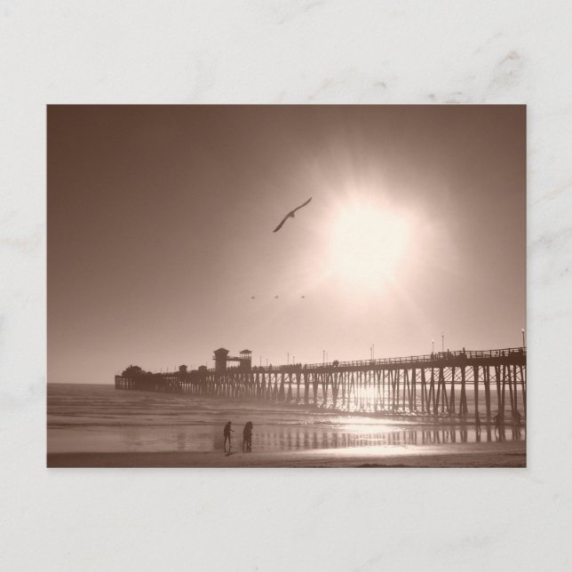 Cartão Postal Oceanside, CA Pier (Frente)