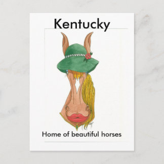 Cartão Postal OceTDS184, Kentucky, Casa de belos cavalos