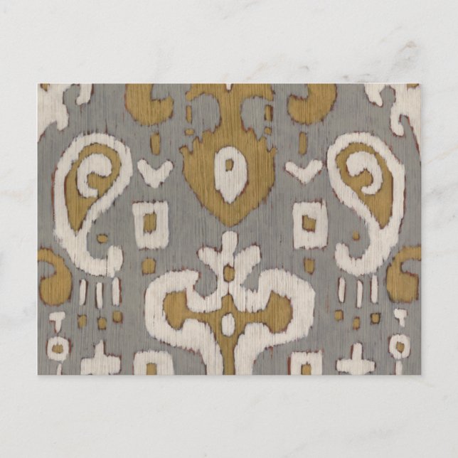 Cartão Postal Ochre Ikat I (Frente)
