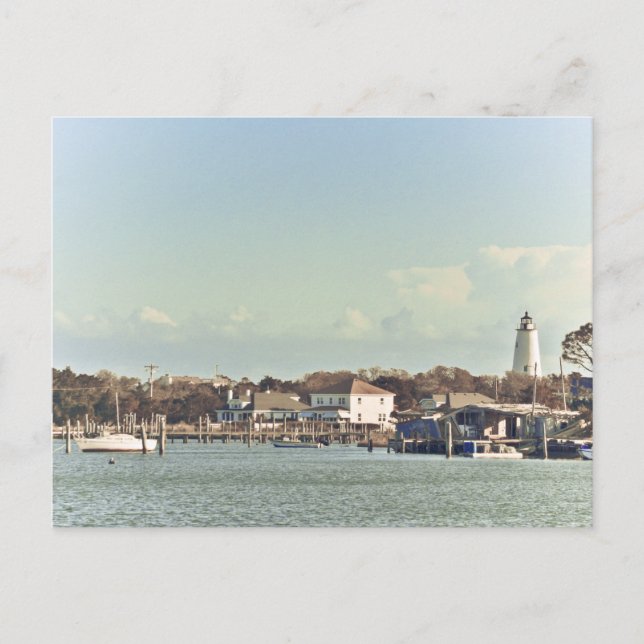 Cartão Postal Ocracoke Light. (Frente)