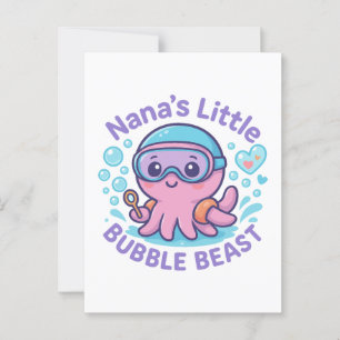 Cartão Postal Octopus da Pequena Borracha de Nana