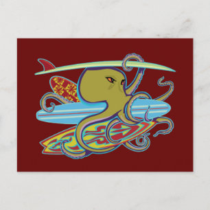 Cartão Postal Octopus do Dia das Bruxas