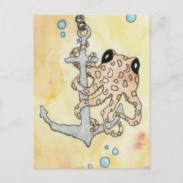 Cartão Postal Octopus e âncora