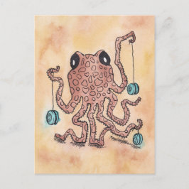 Cartão Postal Octopus e Yo-Yo