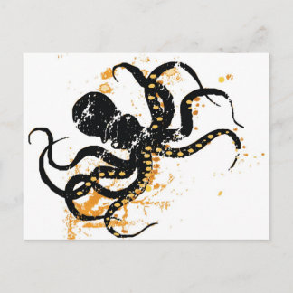 Cartão Postal Octopus louco