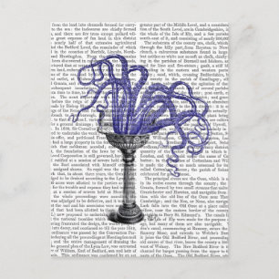 Cartão Postal Octopus no Sink