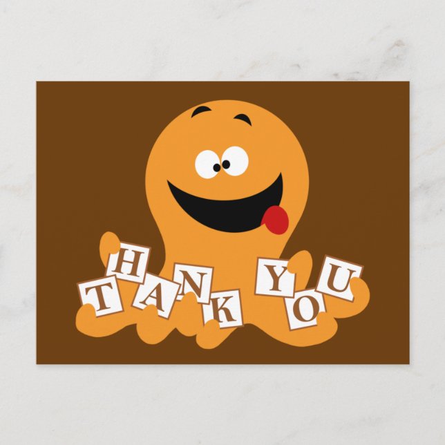 Cartão Postal Octopus Obrigado (Frente)