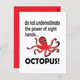 Cartão Postal Octopus Ocean Animal Funny