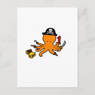 Cartão Postal Octopus Pirata