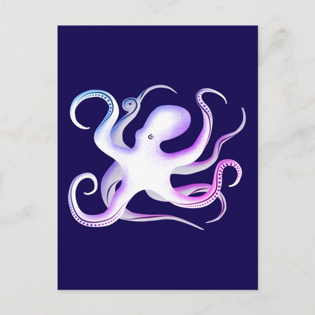 Cartão Postal Octopus Silhouette (Frente)