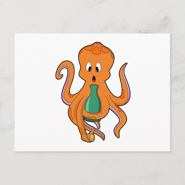 Cartão Postal Octopus with Bottle.PNG (Frente)