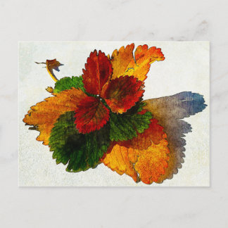 Cartão Postal Óculos coloridos de folhas de outono