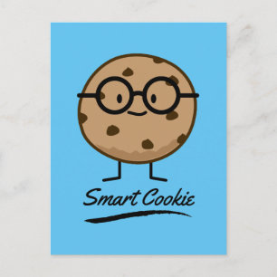 Cartão Postal Óculos de Cookie Smart Chocolate Chip Cookies