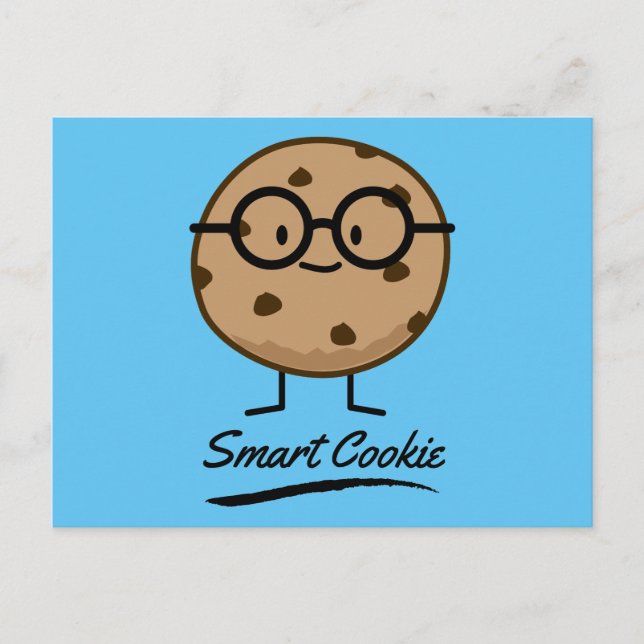 Cartão Postal Óculos de Cookie Smart Chocolate Chip Cookies (Frente)