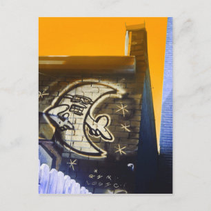 Cartão Postal óculos de sol na lua da noite