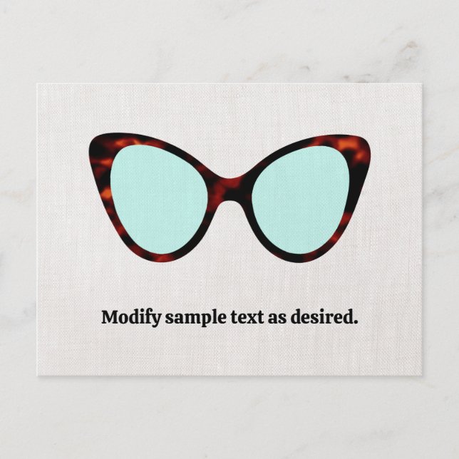 Cartão Postal Óculos de sol retrorreflectores (Frente)
