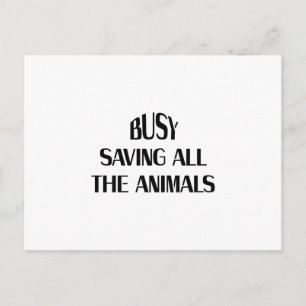 Cartão Postal Ocupado Salvando Todos Os Presentes De Animais