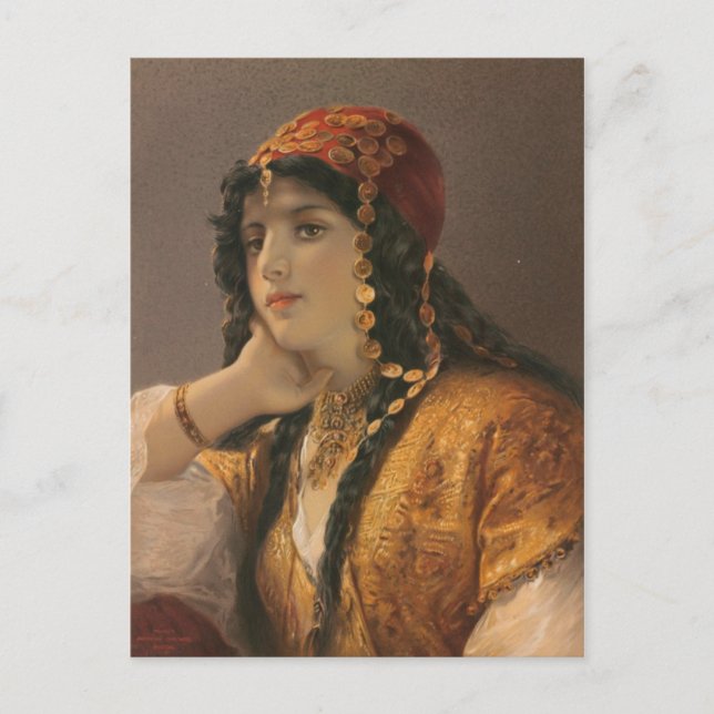 Cartão Postal Odalesque por Gustavo Richter Chromolithograph (Frente)