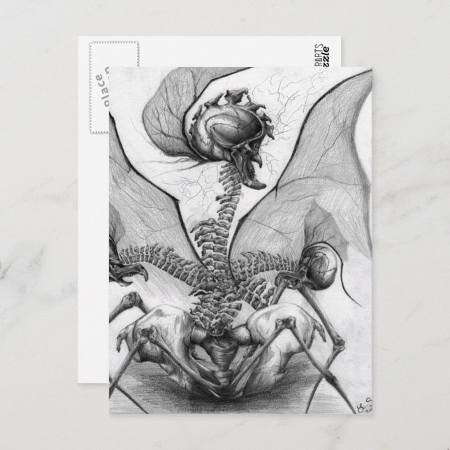 Cartão Postal Odd Bone Fellow Fantasy Gótico Skeleton Monster Ar (Frente/Verso)