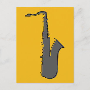 cartão postal oddRex saxofone