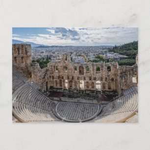 Cartão Postal Odeão de Herodes Áticus: Teatro Antigo de Athen