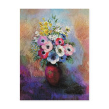 Odilon Redon Anêmonas - Simbolismo de Arte Fina