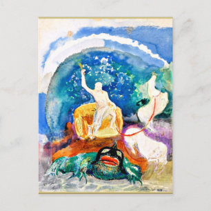 Cartão Postal Odilon Redon - Apolo Andando um Monstro Verde