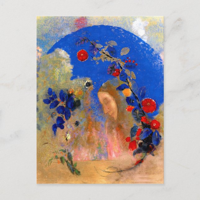 Cartão Postal Odilon Redon - Perfil debaixo de um arco (Frente)