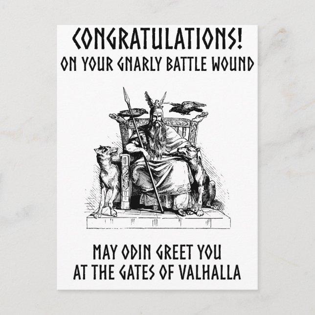 Cartão Postal Odin Diz Parabéns! (Frente)