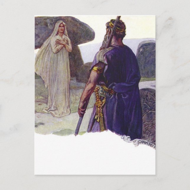 Cartão Postal Odin em frente a Völva (Frente)