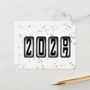 Cartão Postal Odômetro de Ano Novo 2027