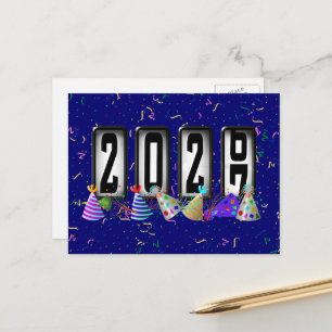 Cartão Postal Odômetro de Feliz Ano Novo de 2027