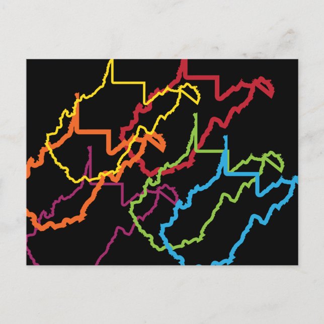 Cartão Postal oeste de virginia pride blur (Frente)