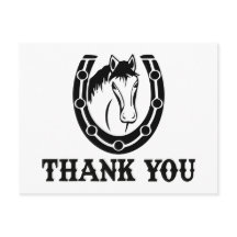 Oeste Obrigado Ferradura Equina Negra