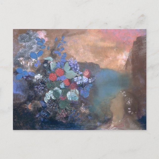 Cartão Postal Ofelia entre as Flores, c.1905-8 (Frente)