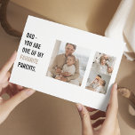 Cartão Postal Oferta de fotos e Dias de os pais felizes para a C<br><div class="desc">presente para o pai,  ideias de presente para o dia de os pais,  presente para o dia de os pais,  meus pais favoritos,  presente para fotos,  novo papai,  pai de bônus,  presente de aniversário para pai,  melhor pai de todos os tempos, presente para pais personalizados</div>