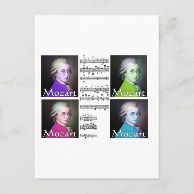 Cartão Postal Ofertas de Amantes de Mozart (Frente)