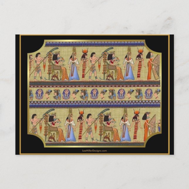 Cartão Postal Ofertas para Roupa da Série II de Hieroglifos Egíp (Frente)