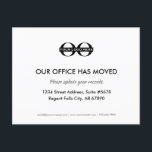 Cartão Postal Office Moved Atualizar seu Cartão-Postal de Regist<br><div class="desc">Anuncie a relocalização do seu escritório com este cartão postal profissional "Our Office Has Moved". O design apresenta um logotipo personalizável no topo, adicionando um toque pessoal ao anúncio. A mensagem em negrito "Our Office Has Moved" solicita aos destinatários que atualizem seus registros com seu novo endereço, colocado convenientemente abaixo....</div>