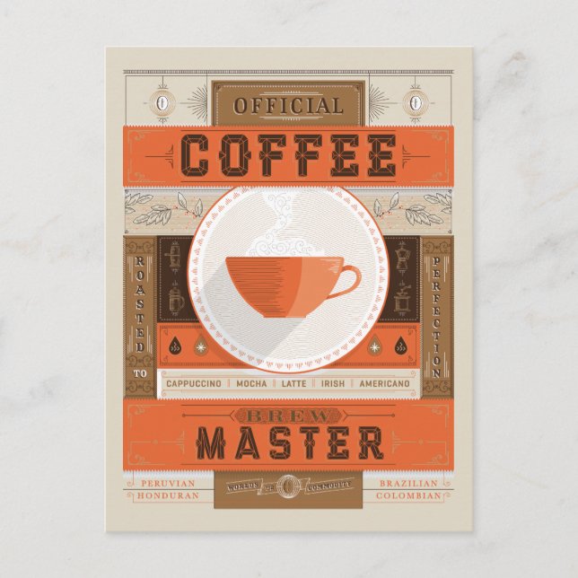 Cartão Postal Official Coffee Brew Master (Frente)