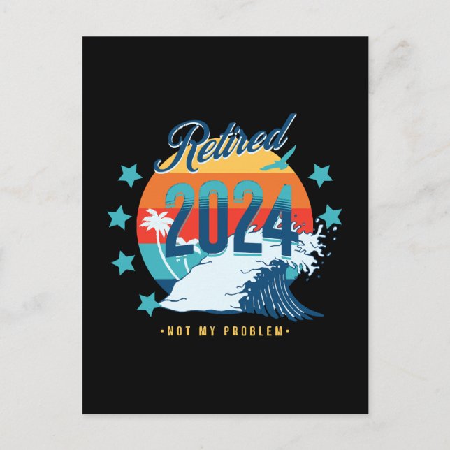 Cartão Postal Oficialmente Aposentado 2024 (Frente)